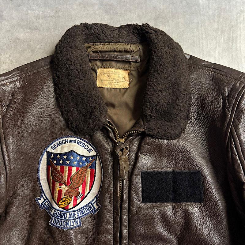 70's U.S NAVY G-1 Imperial Leather&Sportswear MIL-T-7823E/44 70