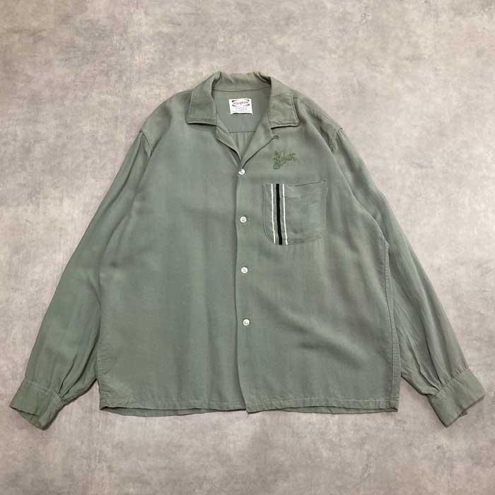 Pilgrim（ピルグリム） 50'S PILGRIM Rayon Open Collar Long Sleeve