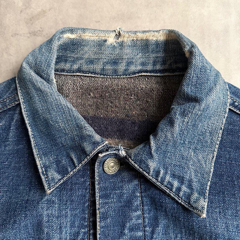 60's LEVI'S 517XX 2nd Blanket Lined Denim Jacket Made in USA 42-44