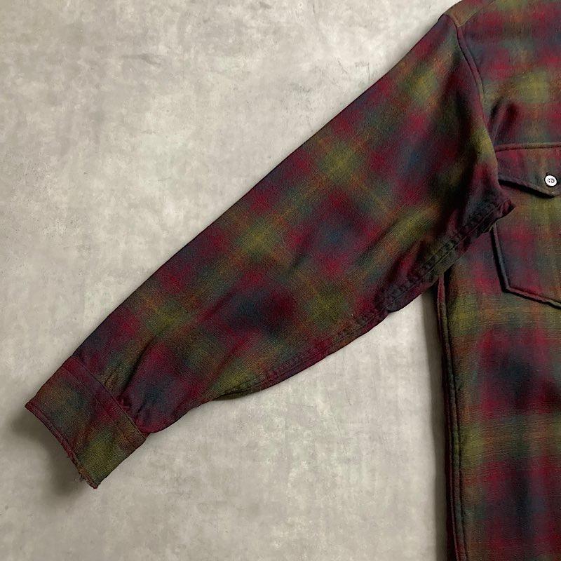 60's PENDLETON Ombre Check Wool Shirt 60年代 ペンドルトン オンブレ