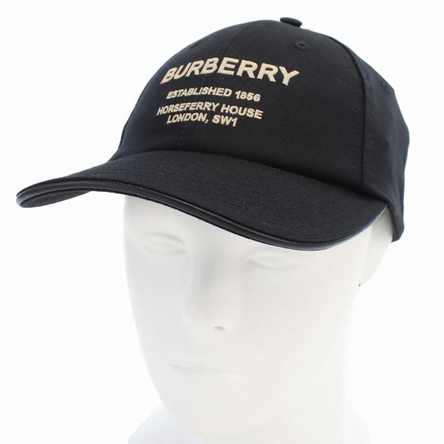 バーバリー ブランド キャップ メンズ BURBERRY コットン レザー