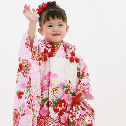 七五三 着物 3歳 女の子 正絹 選べる全8柄 高級正絹被布セット〔zu
