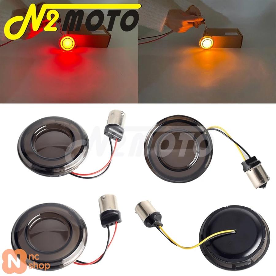 並行輸入品】 バイク用アンバーLEDウィンカーライト ハーレー用ダイナ