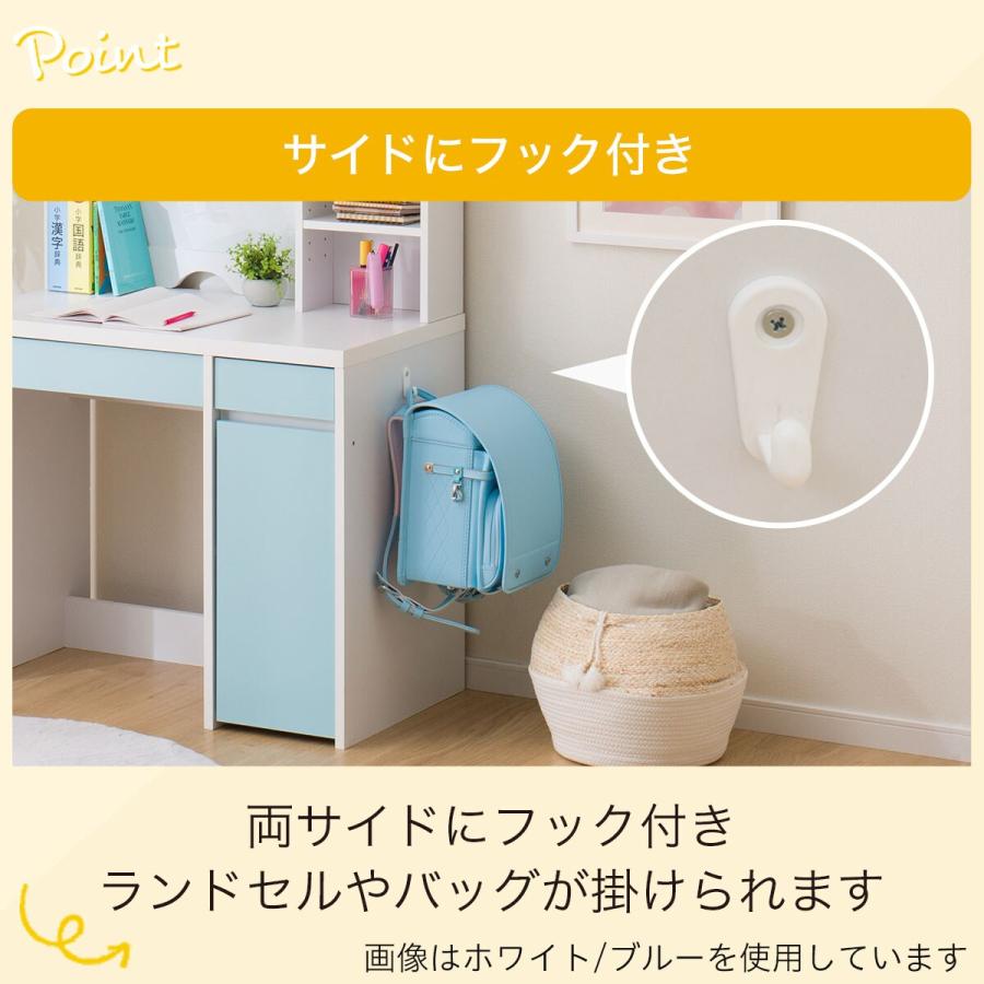 ニトリ（NITORI） デスク+上棚セット(ES23 BK) 学習机 学習デスク
