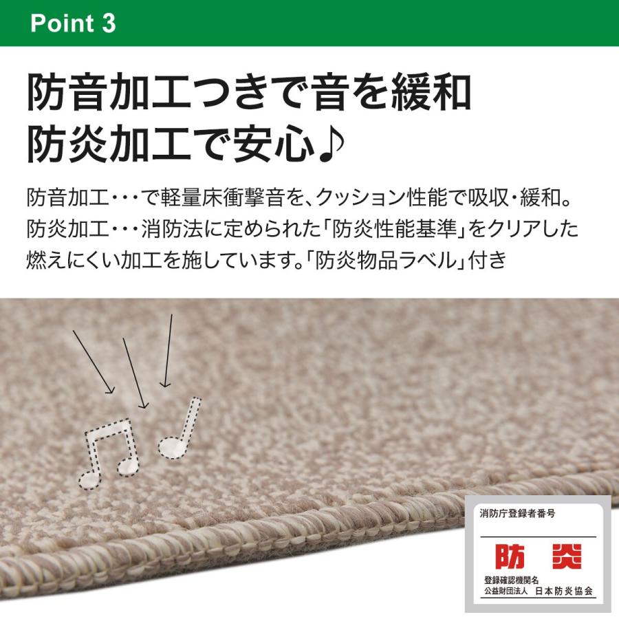ニトリ（NITORI） 防音・防炎・抗菌防臭・防ダニカーペット(N