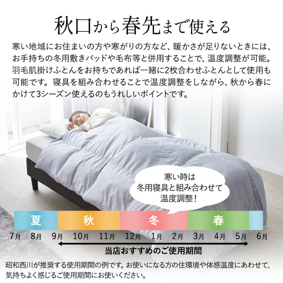 西川（nishikawa） 羽毛布団 ダブル ロング 合掛け 羽毛ふとん 190