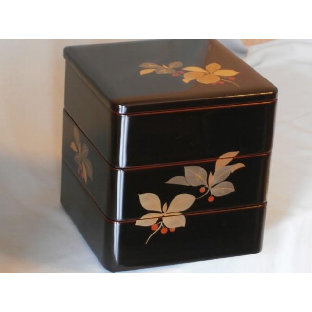 和食器 会津漆器 お重 木製 6.0寸 三段重箱 漆塗り やぶこうじ 溜内朱