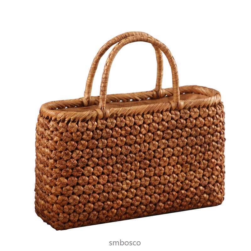 六角花編み 山葡萄かごバッグ 内布付き 山ぶどう 職人手作り 高級 籠