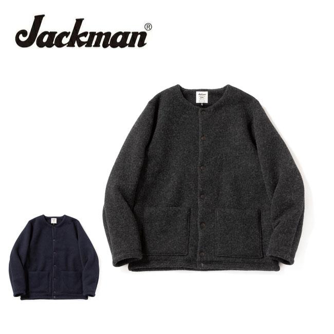 Jackman（ジャックマン） Wool Collarless Jacket ウールカラーレス