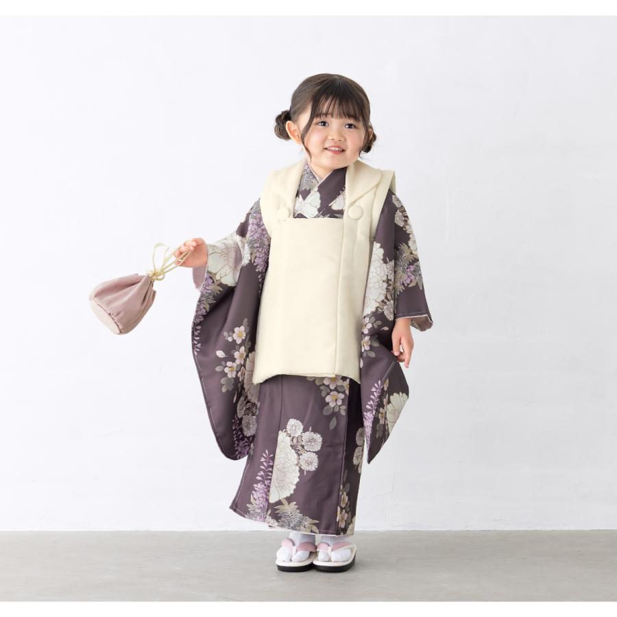 SOUBIEN（創美苑） レンタル 七五三 女の子 3歳 着物 被布 フルセット