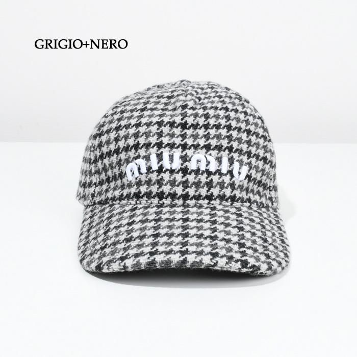 miu miu（ミュウミュウ） 帽子 キャップ チェックウールCAP 5HC179