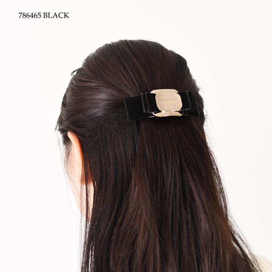 FERRAGAMO（フェラガモ） アクセサリー レザー リボンバレッタ 340453