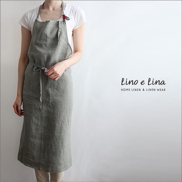 Lino e Lina（リーノエリーナ） フルエプロン マノン エルムグリーン