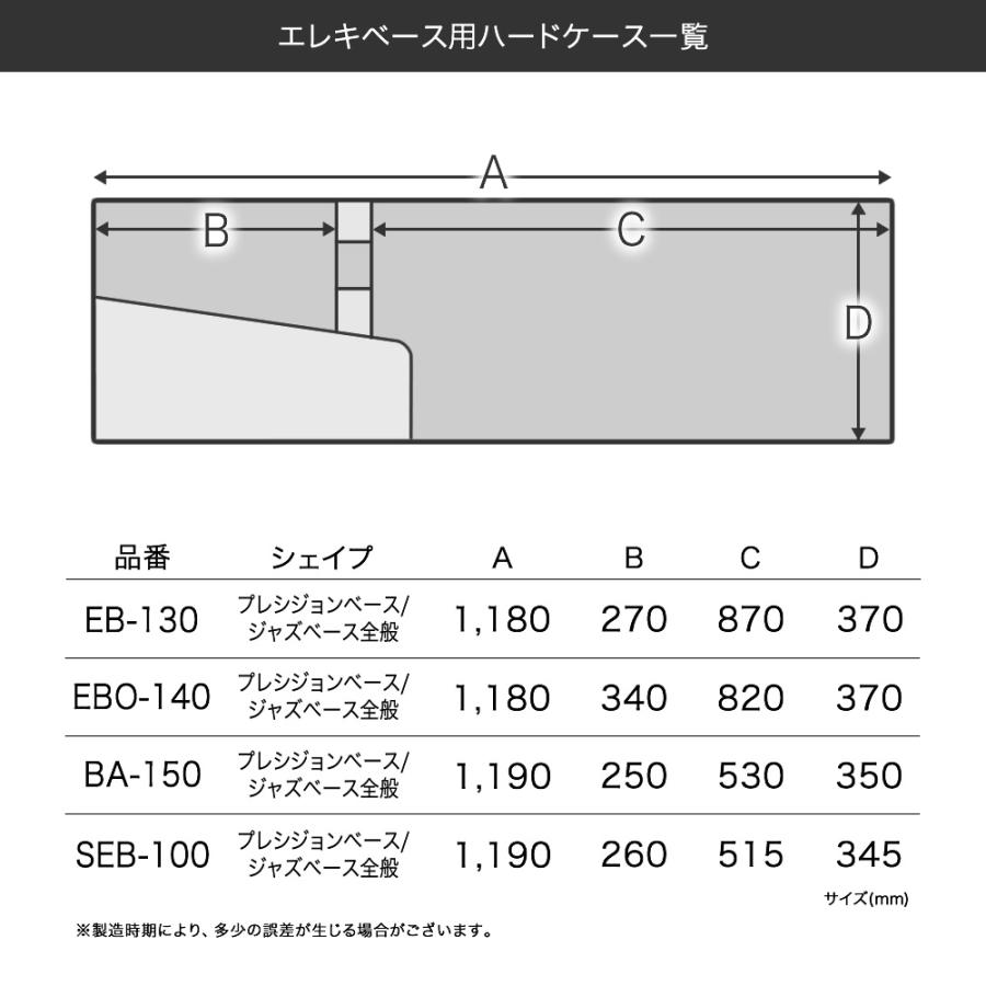 エレキベース用ハードケース EBO-140〔ベースケース 木製角型 EBO140