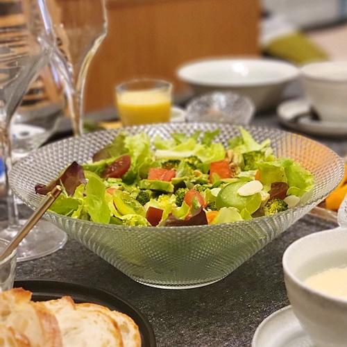 ガラスのサラダボール クウォーツボウル24 サラダボウル サラダ鉢 盛り