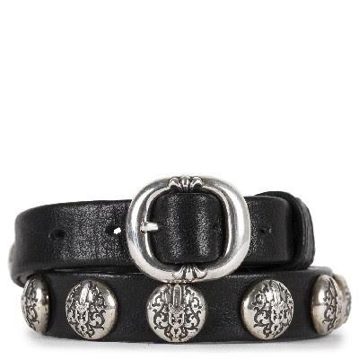 CHROME HEARTS GUNSLINGER DBL WRAP BRACELET W/GUNSLINGER BUCKLE