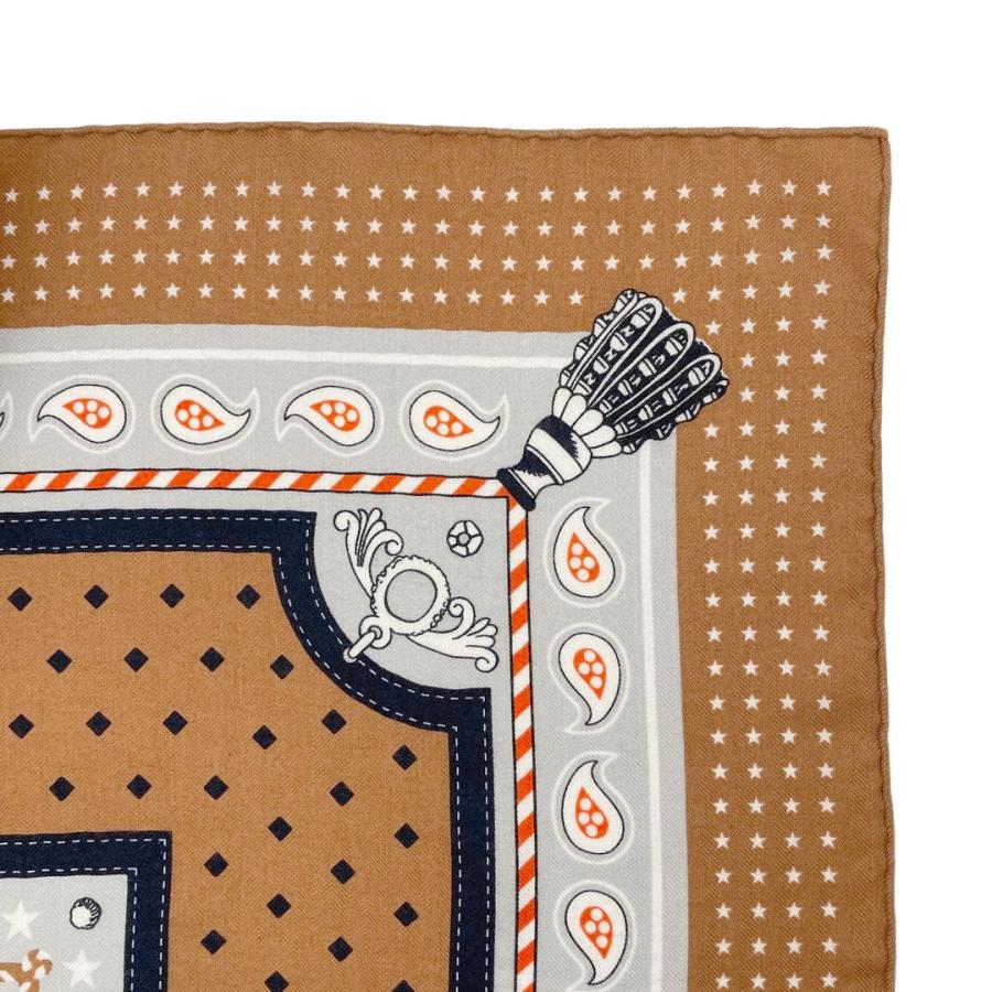 HERMES（エルメス） ショール カレジェアン140 カシシル 『宮廷の馬具