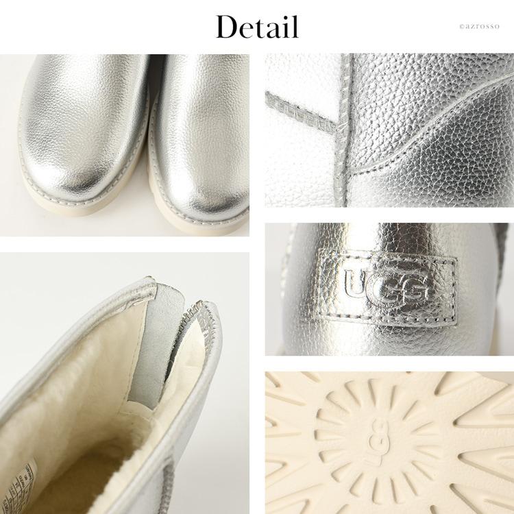 UGG（アグ） ブーツ レディース ムートンブーツ シルバー ショート