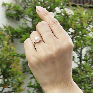 パール リング 普段使い 冠婚葬祭 真珠指輪 あこや アコヤ 本真珠