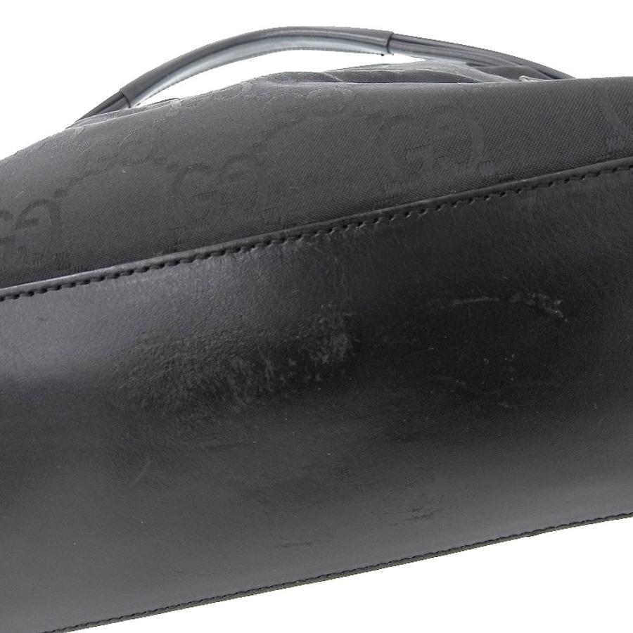 GUCCI（グッチ） GUCCI GG柄 ワンショルダーバッグ ナイロン レザー 黒