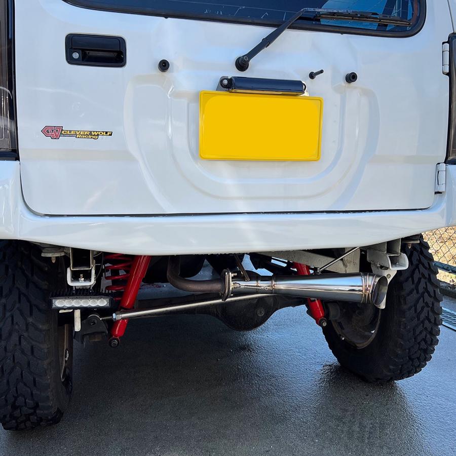 ジムニー JB23 マフラー メガホンマフラー ショートバンパー用 右出し