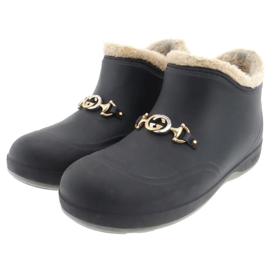 GUCCI（グッチ） インターロッキングG ラバーブーツ ブラック 627890