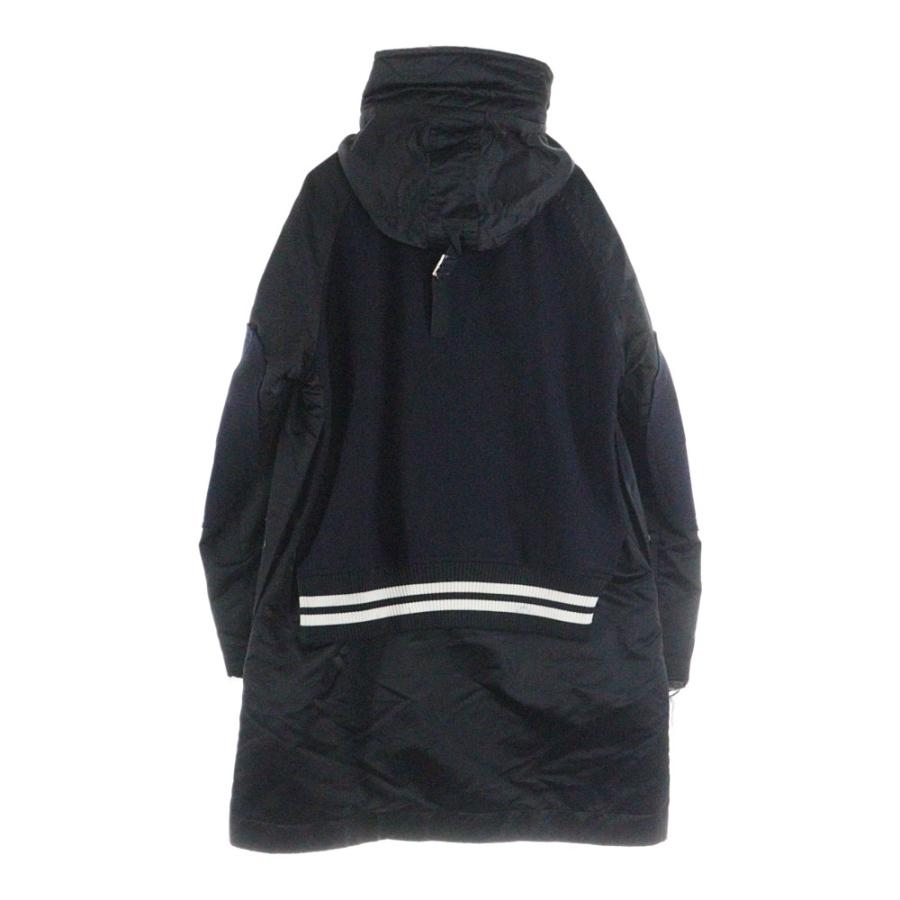 sacai（サカイ） 21AW ナイロン切替 ドッキング ボンバーウールコート