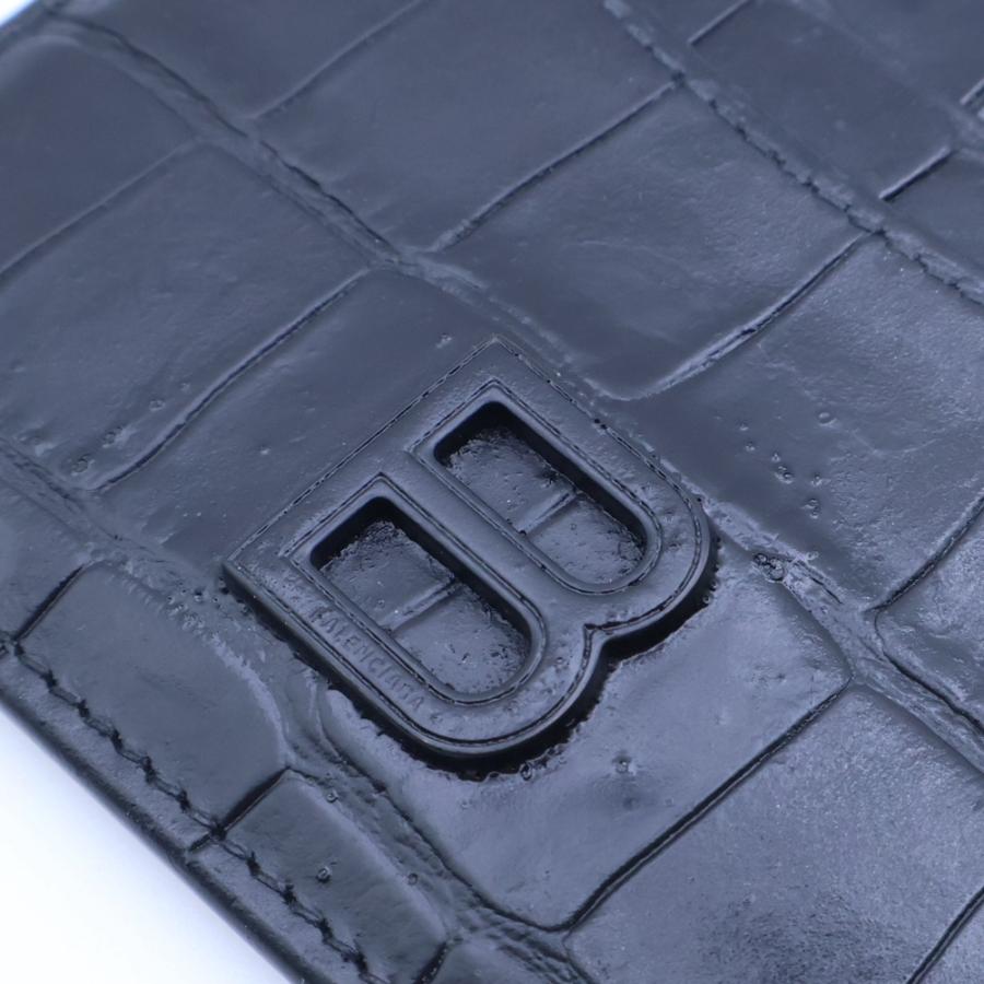 BALENCIAGA（バレンシアガ） Bロゴ クロコ型押し レザーカードケース