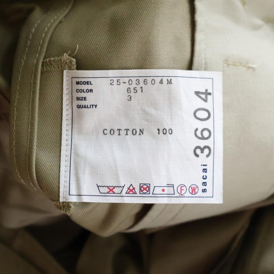 sacai（サカイ） 25SS Cotton Chino Pants ベルテッドコットン