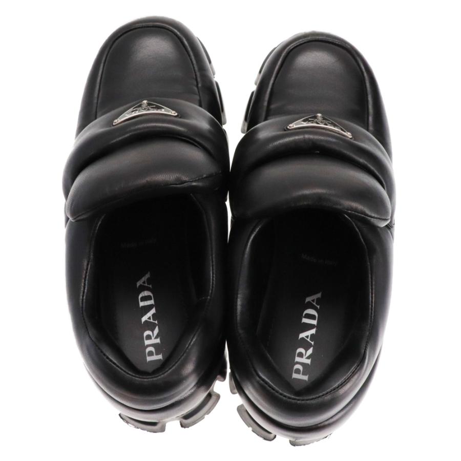 PRADA（プラダ） ソフト パデッドナッパレザー ローファー ブラック 41