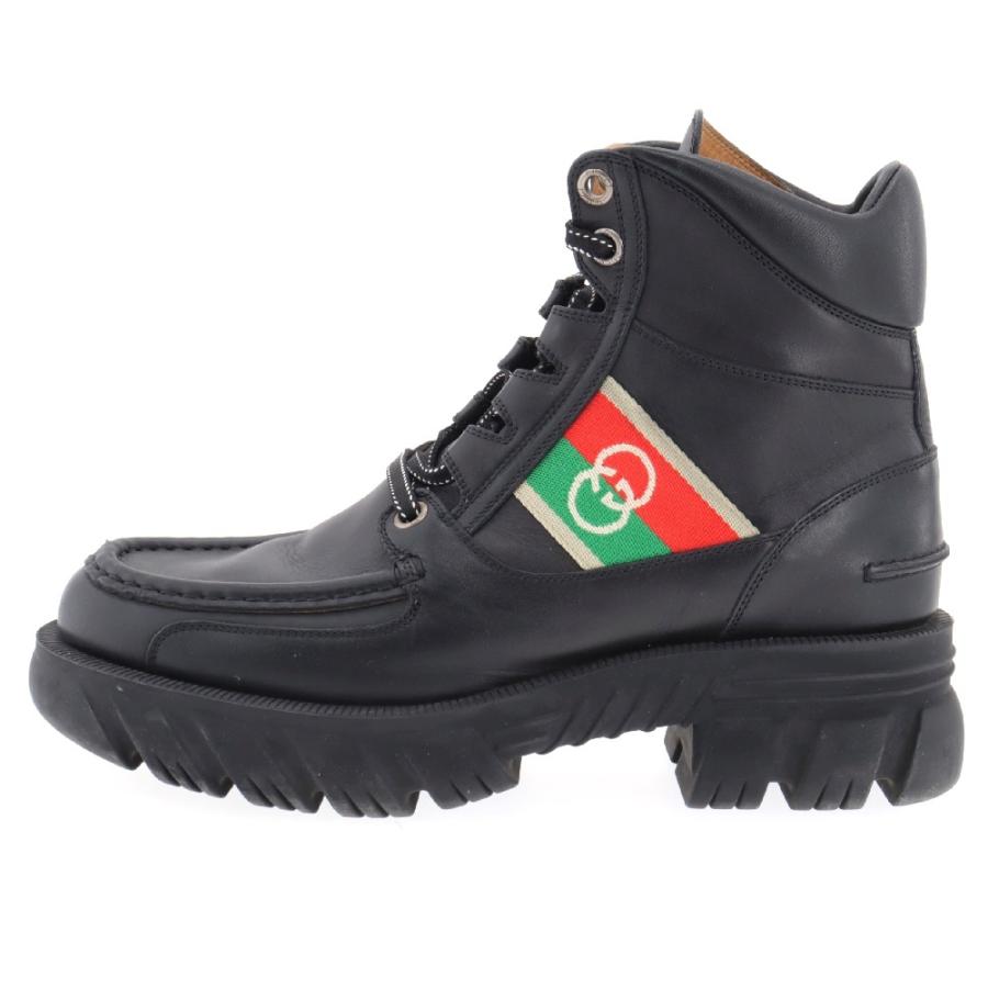 GUCCI（グッチ） インターロッキング G レースアップ レザー ショート