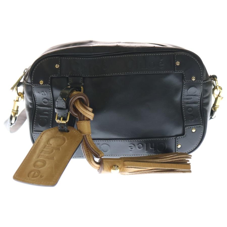 Chloe（クロエ） エデン フリンジ レザーショルダーバッグ ブラック 01