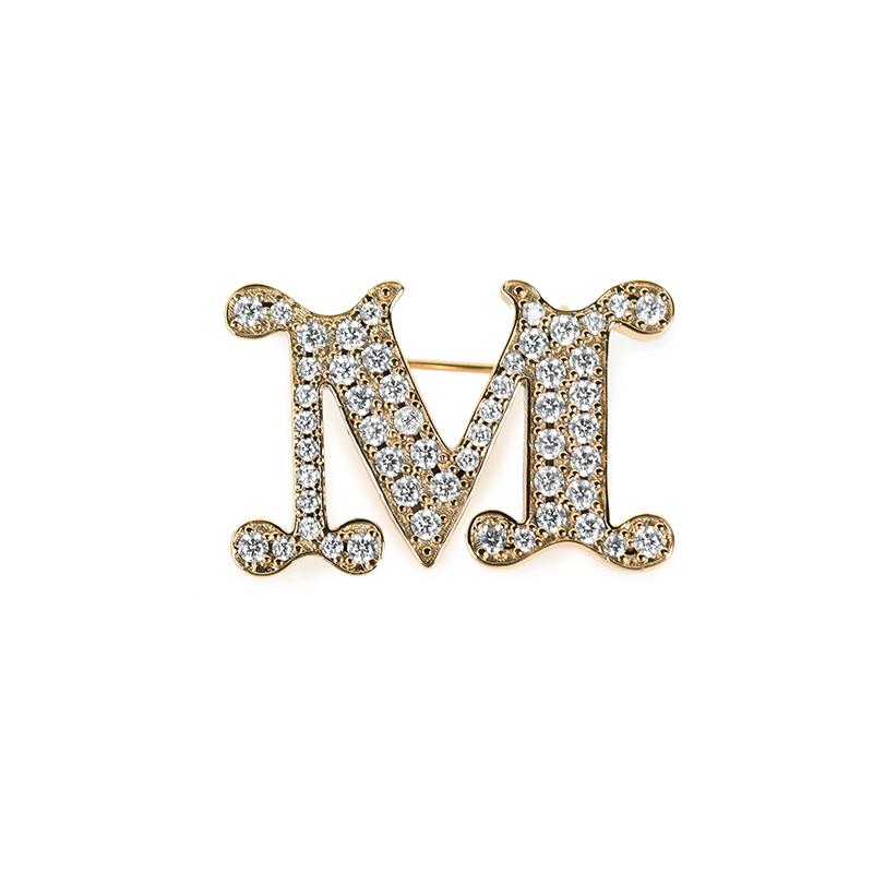 Max Mara（マックスマーラ） MXA FACELLA ミニMブローチ イタリア正規