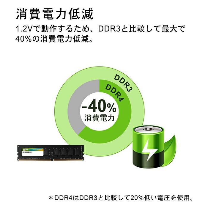 Silicon Power（シリコンパワー） pcメモリ 16gb 8gb x 2 デスクトップ