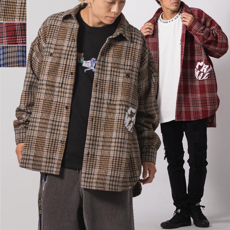 RE730 チェックCPOジャケット メンズ ビッグシルエット オーバーサイズ
