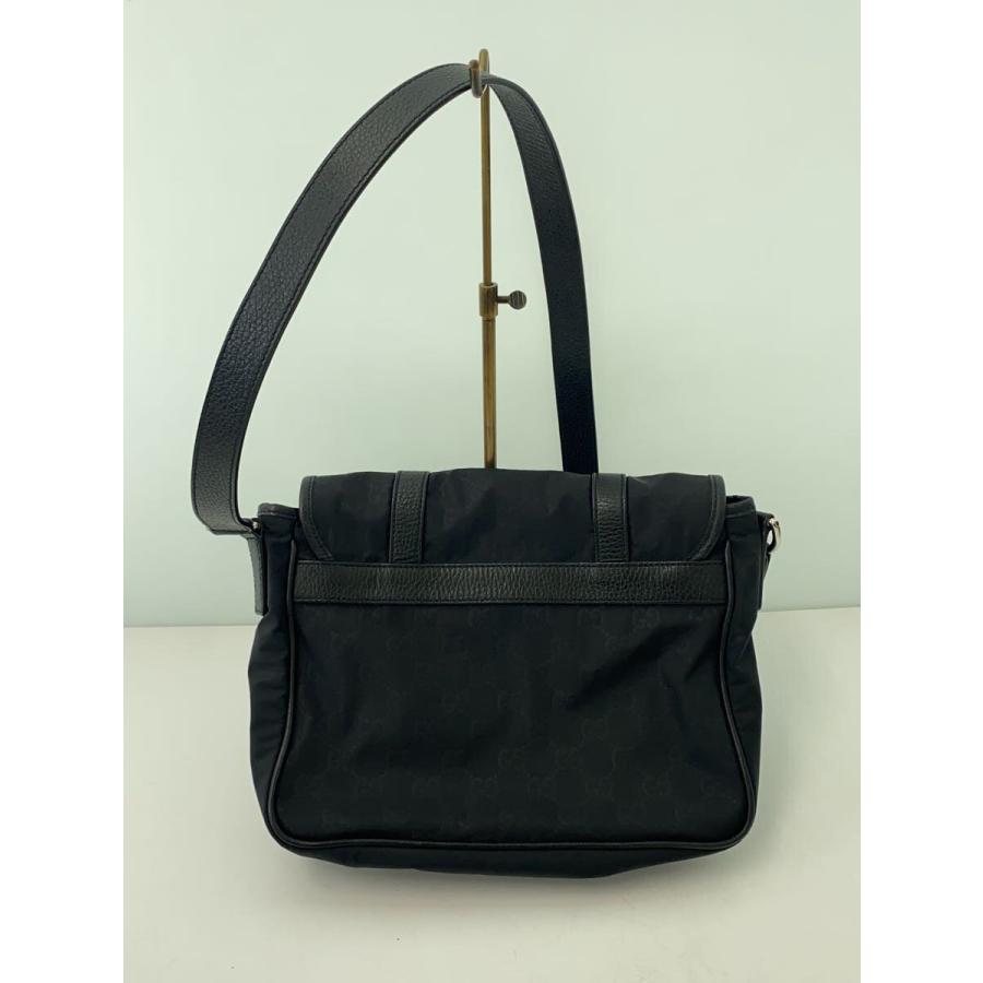 GUCCI◇ショルダーバッグ_GGナイロン/--/BLK/総柄 : セカンド