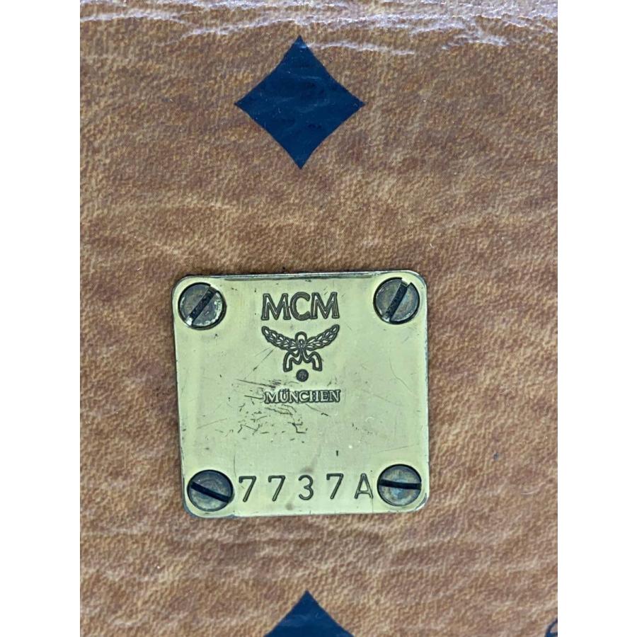 MCM◇ミニボストンバッグ/ショルダー欠品/内側汚れ/レザー/CML