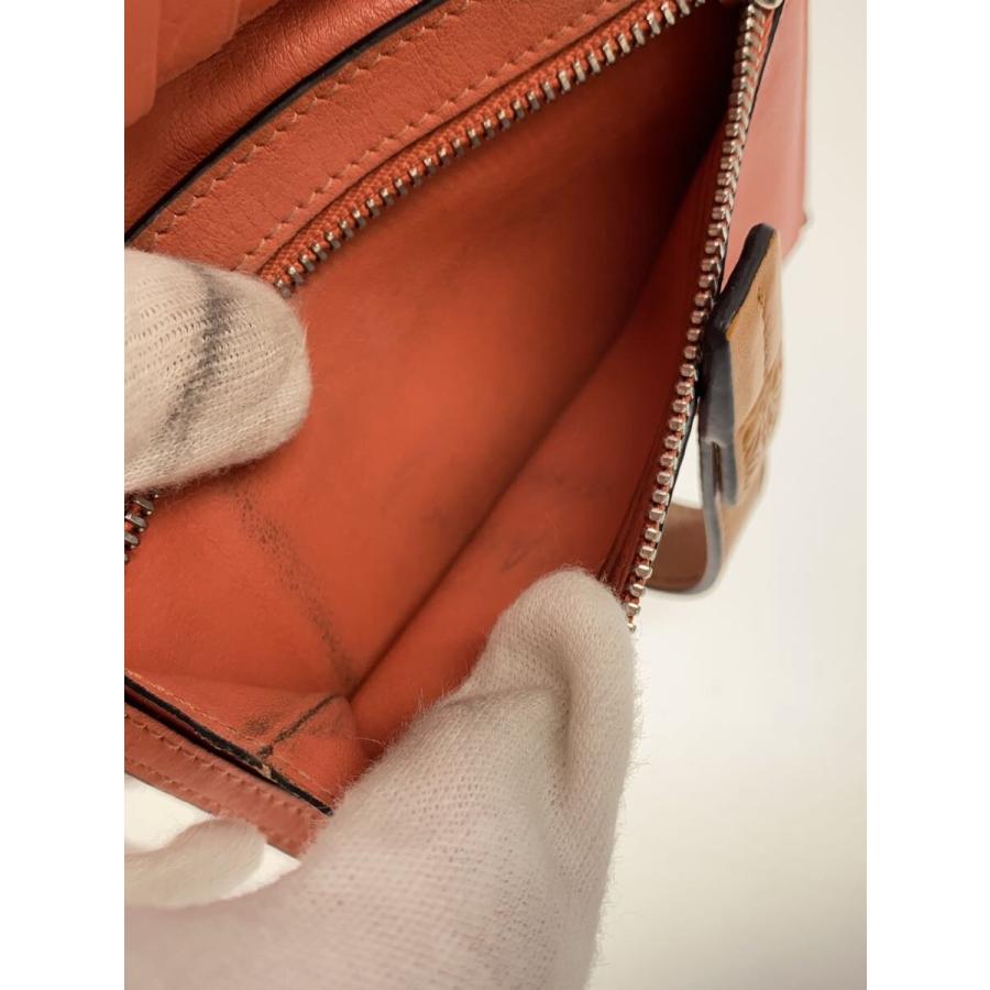 LOEWE◇2つ折り財布/レザー/BEG/ベージュ/無地/レディース : セカンド