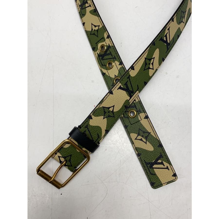 LOUIS VUITTON◇ベルト/--/GRN/カモフラ/メンズ/M9646U : セカンド