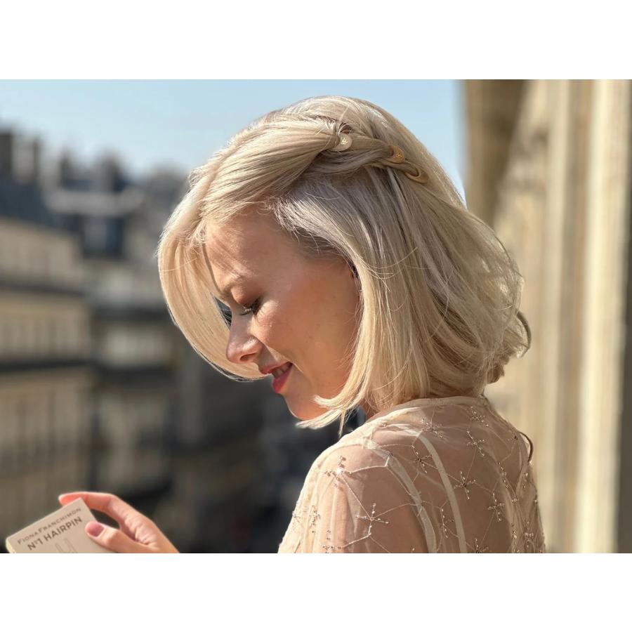 フィオナ フランシモン ヘアピン3色3本セット ベージュ キャメル ヘア