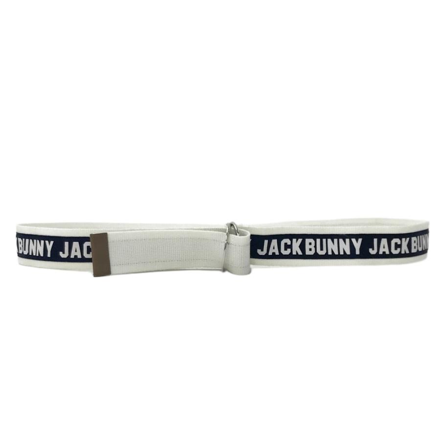 JACK BUNNY ジャックバニー リングベルト ロゴ柄 ホワイト系 ゴルフ