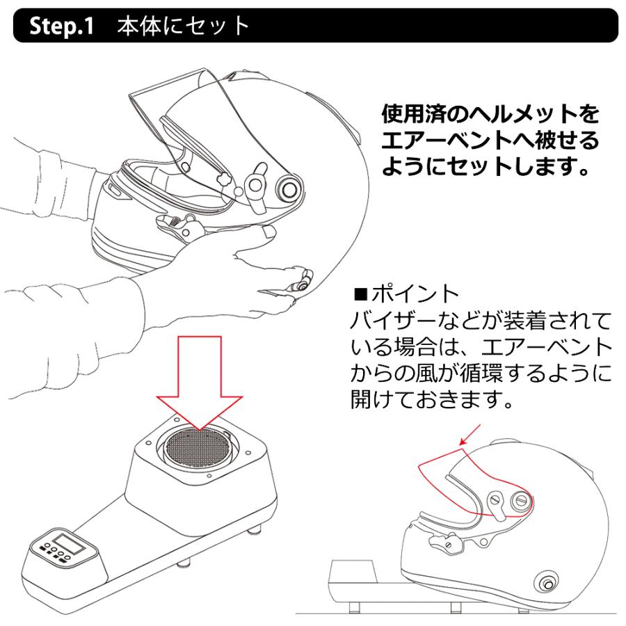 ドクタードライ ヘルメットドライヤー乾燥機 タイマー 減菌機能付き Dr