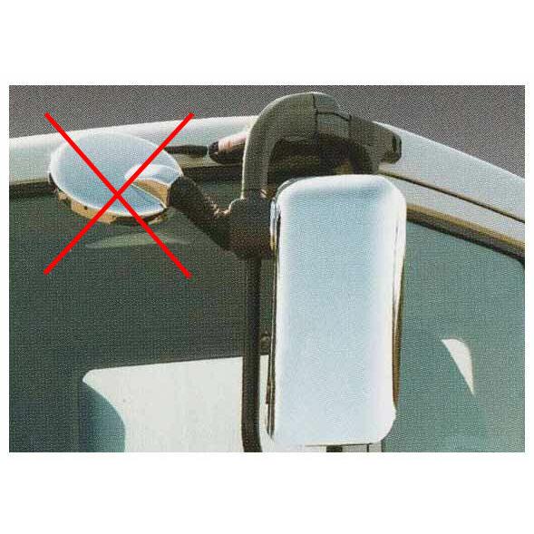 スーパーグレート メッキミラーカバー用補修品の左側メインミラー