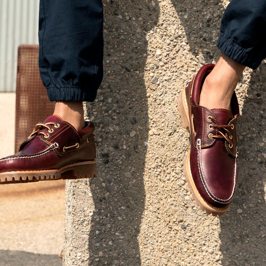 Timberland 3eyeバーガンディ デッキシューズ Timberland 3eye デッキ
