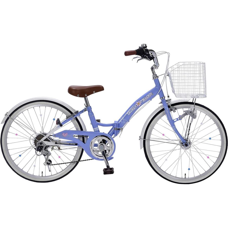 MYPALLAS マイパラス 子供用自転車 24インチ M-804F ラベンダーブルー