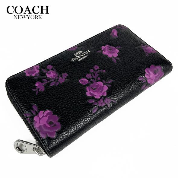 COACH（コーチ） レディース 花柄 バラ 財布 長財布 ロング ジップ