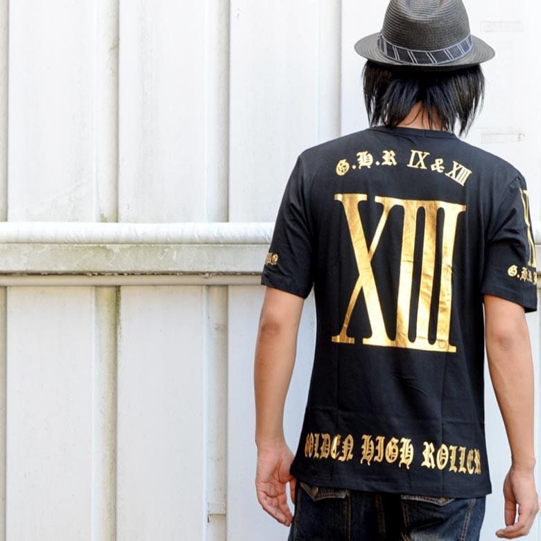 閉店セール】Tシャツ メンズ バックサーティーンプリント半袖Tシャツ