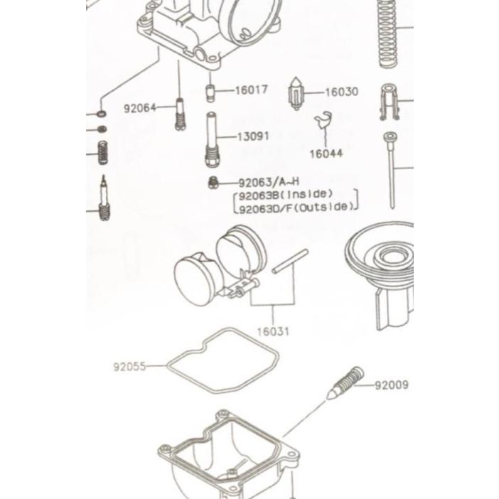 カワサキ（Kawasaki） ゼファー400(ZR400C) C1〜C5 フロートバルブ