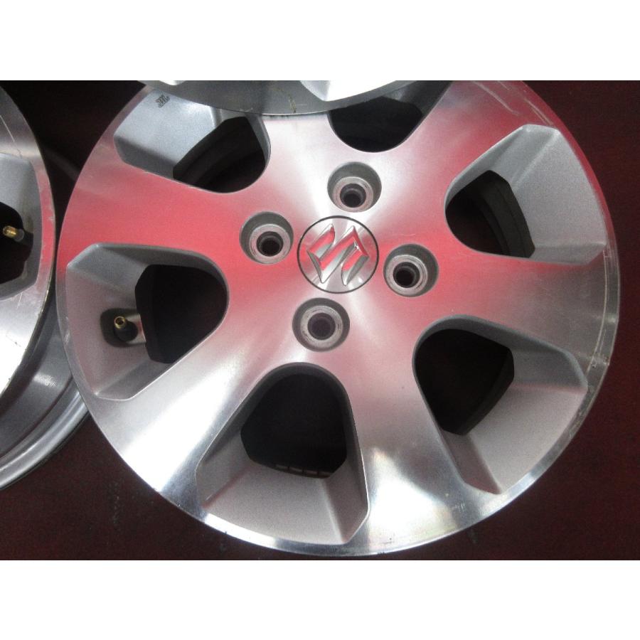 中古 ホイール 4本 スズキ純正 14×4.5 4穴 100 +50 ハブ径 54 ラパン