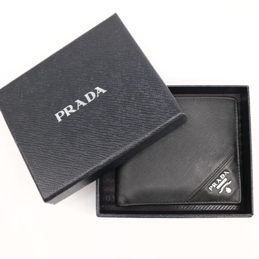 PRADA（プラダ） 二つ折り財布 2M0738 財布 ブラック 黒 メンズ 小銭